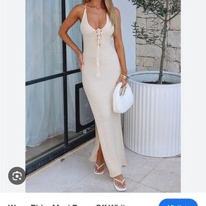 White fox boutique wave rider maxi dress